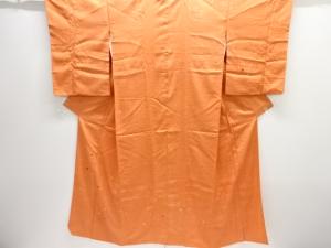 水玉模様刺繍手織り紬訪問着